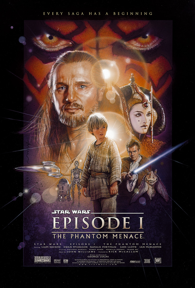 Star Wars Episode I poster - Artwork by Drew Struzan.