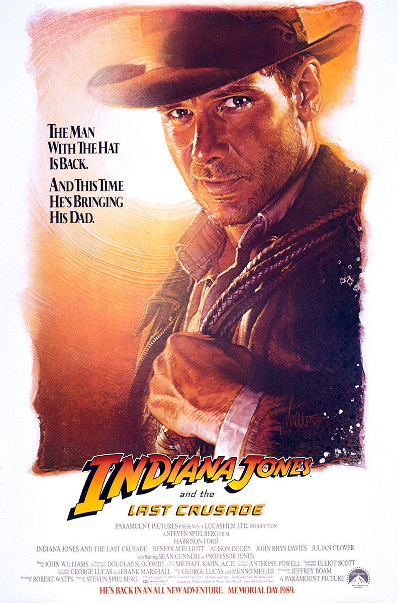 Indiana Jones and the Last Crusade poster by Drew Struzan.