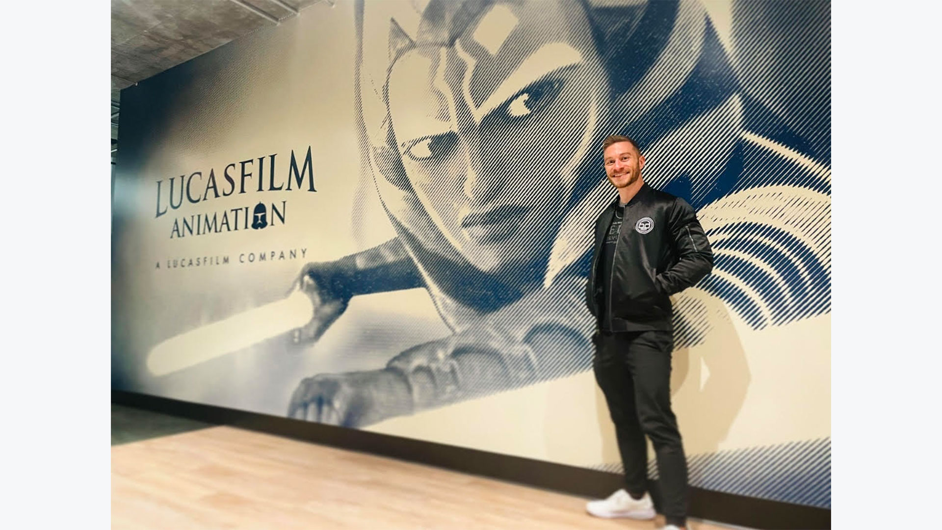 Senior animator Greg Verreault at Lucasfilm Animation headquarters.