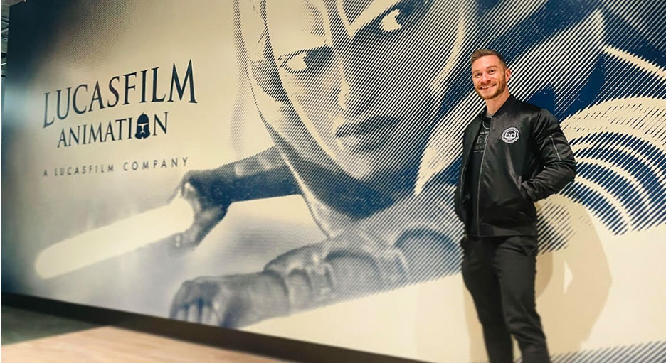 Senior animator Greg Verreault at Lucasfilm Animation headquarters.