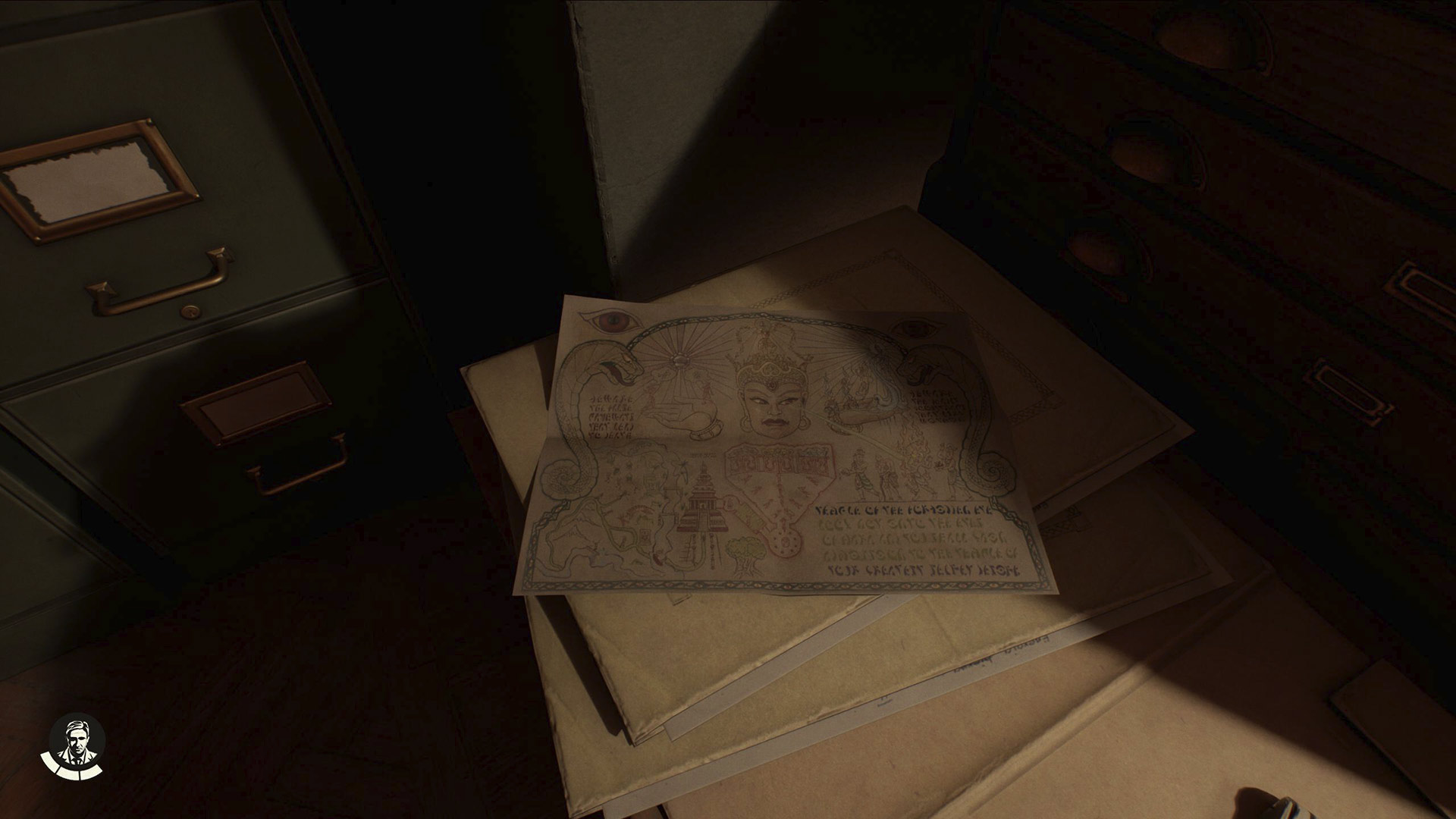 A map of the Temple of the Forbidden Eye attraction at Disneyland in Indiana Jones and the Great Circle.