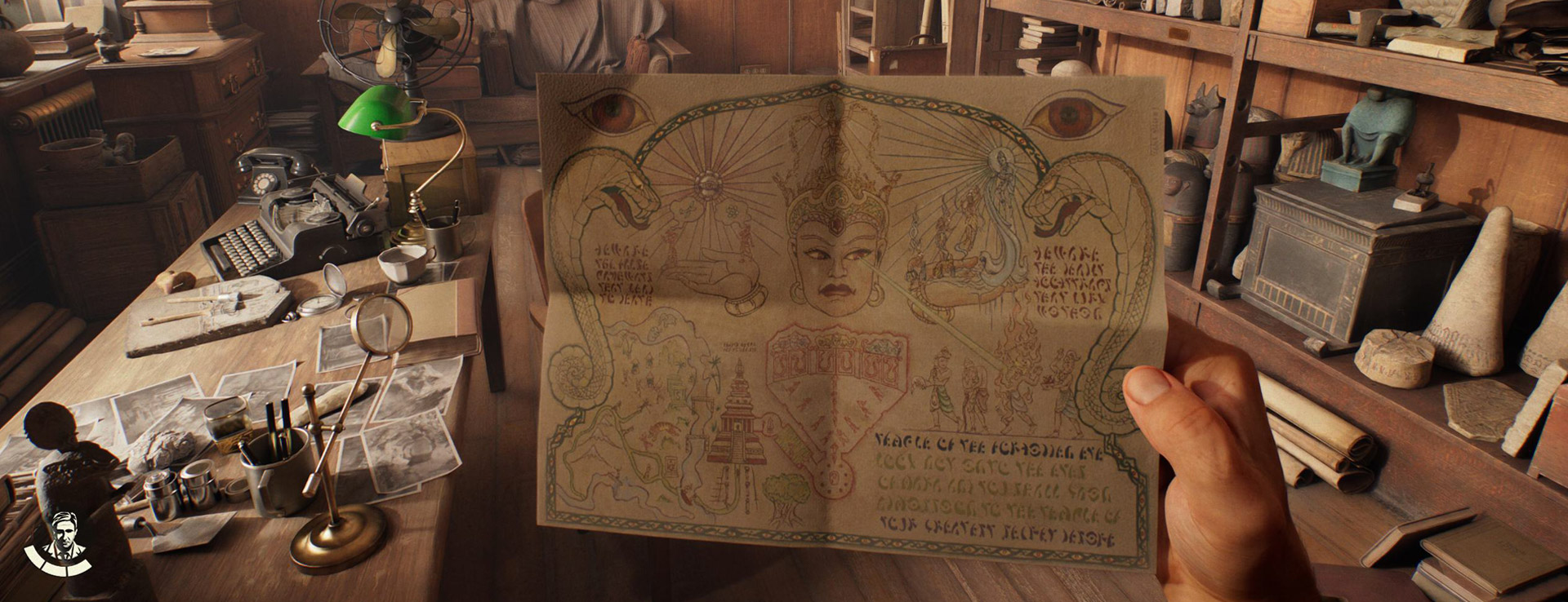 A map of the Temple of the Forbidden Eye attraction at Disneyland in Indiana Jones and the Great Circle.
