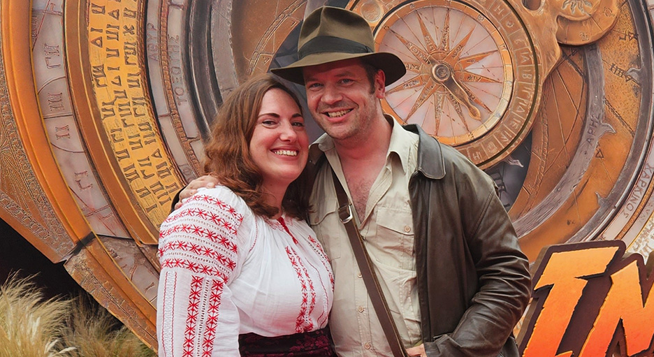 Laura and Joost at the Dial of Destiny Hollywood premiere.