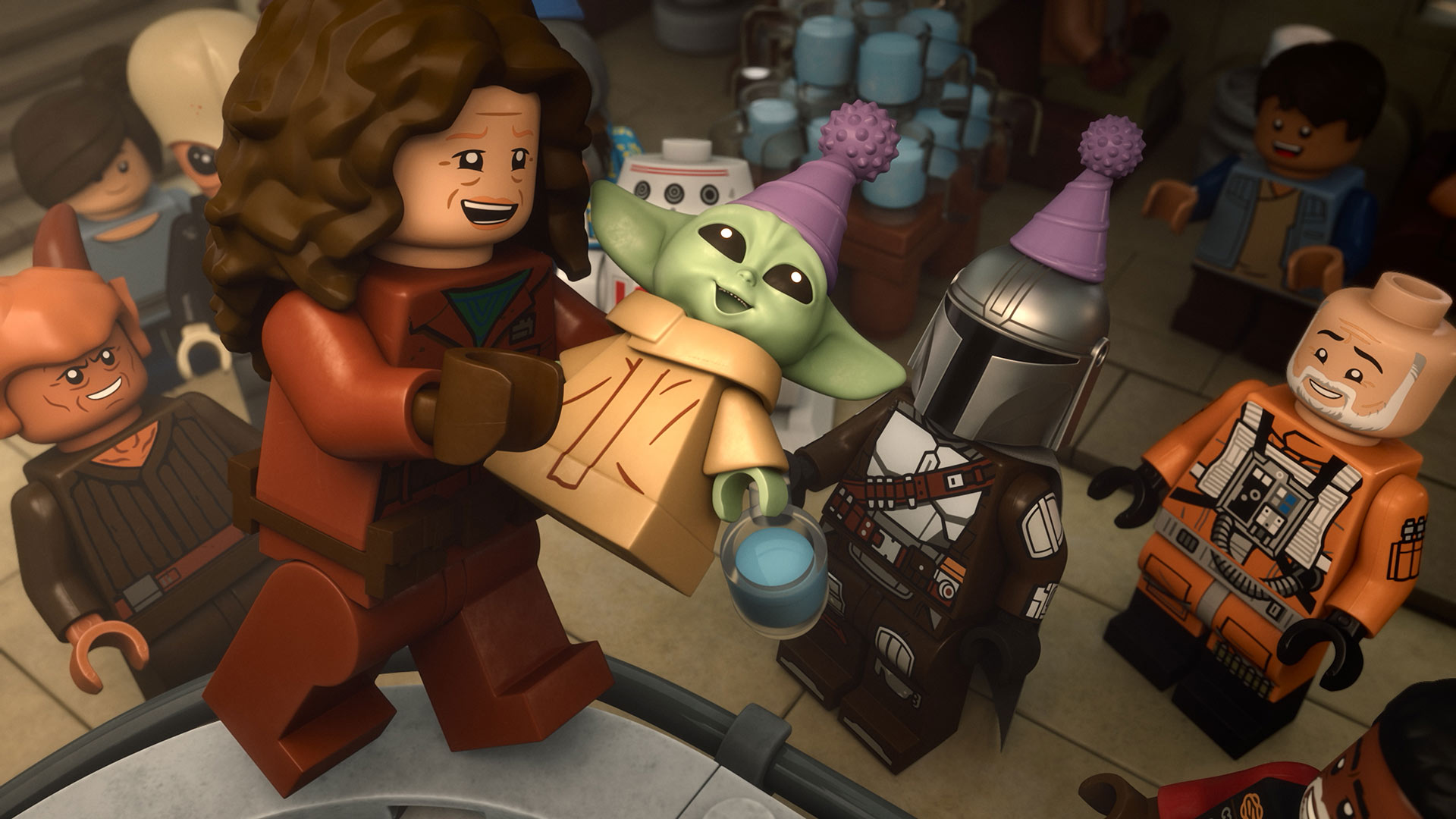 A scene from LEGO Star Wars: The Mandalorian.
