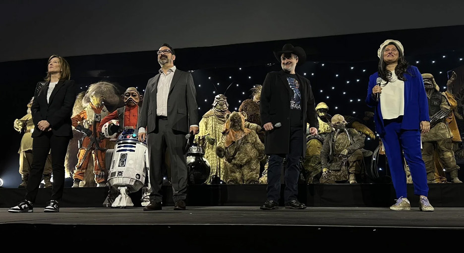 Star Wars Filmmakers on stage at Star Wars Celebration 2023