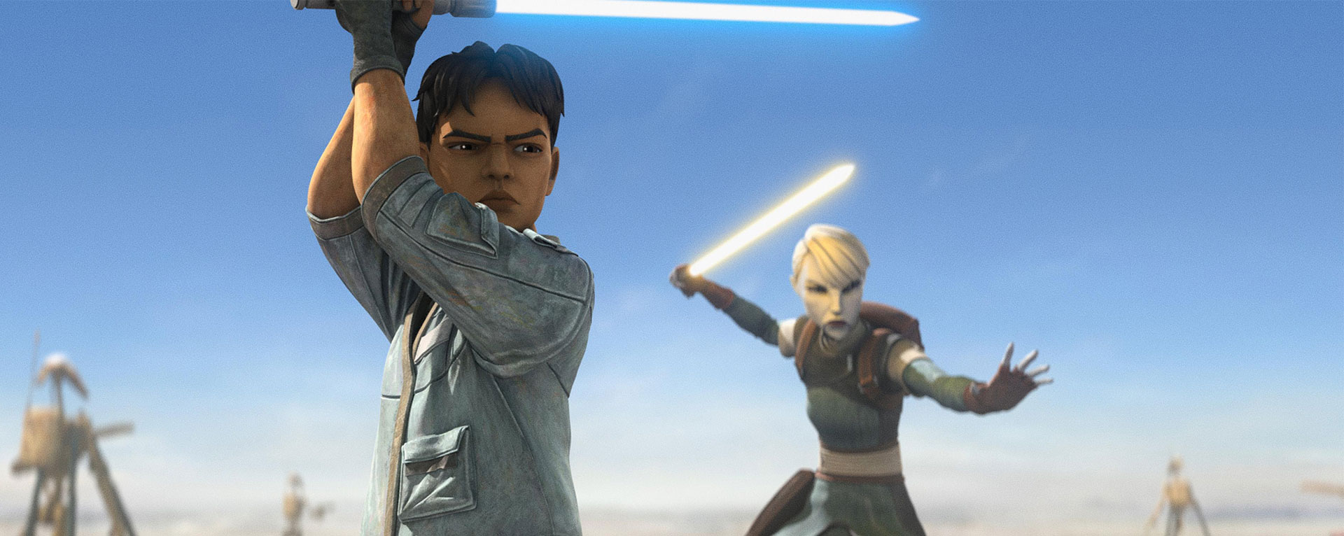Lyco Strate and Asajj Ventress in Star Wars: Tales of the Underworld.