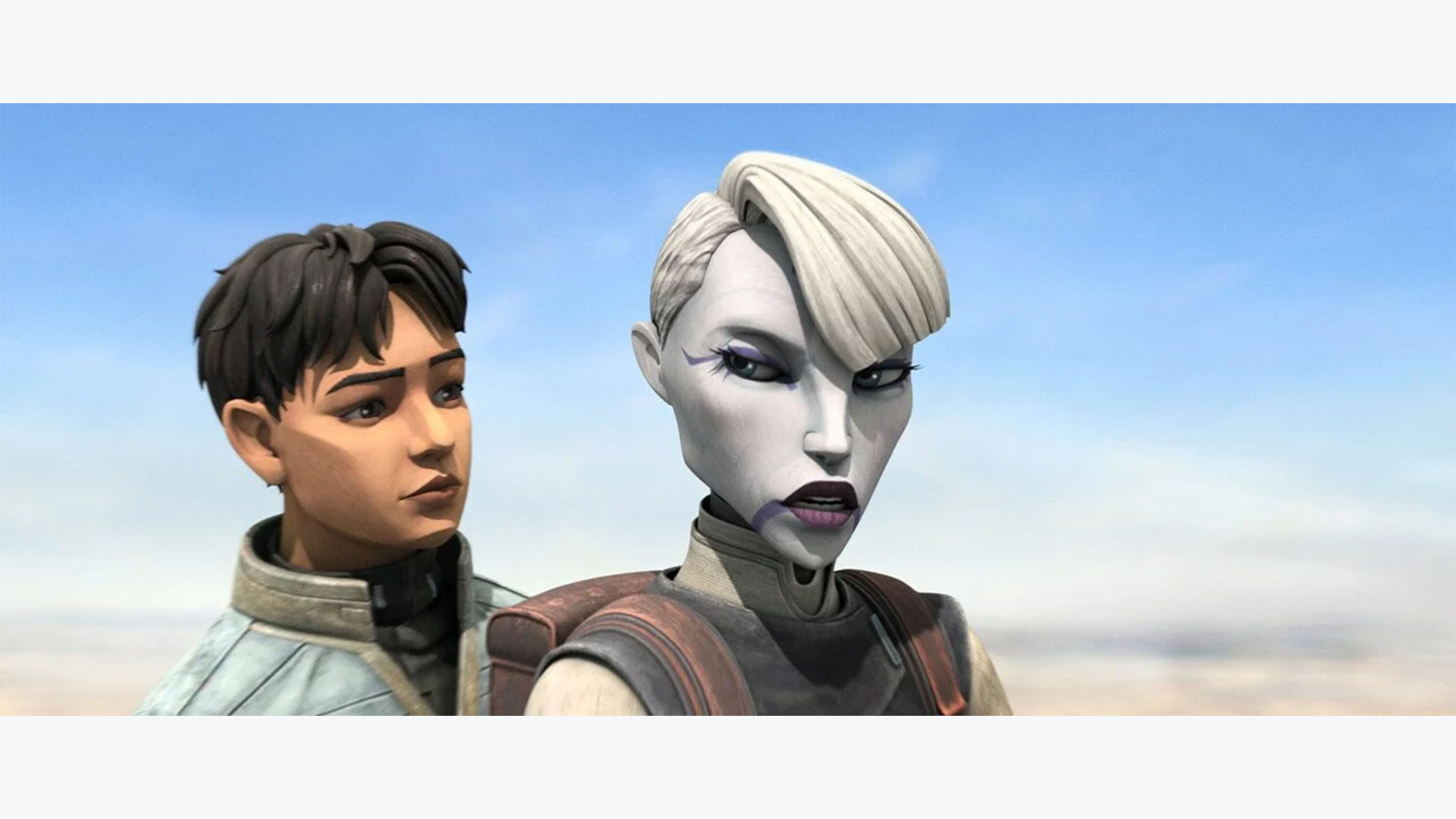 Lyco Strate and Asajj Ventress in Star Wars: Tales of the Underworld.