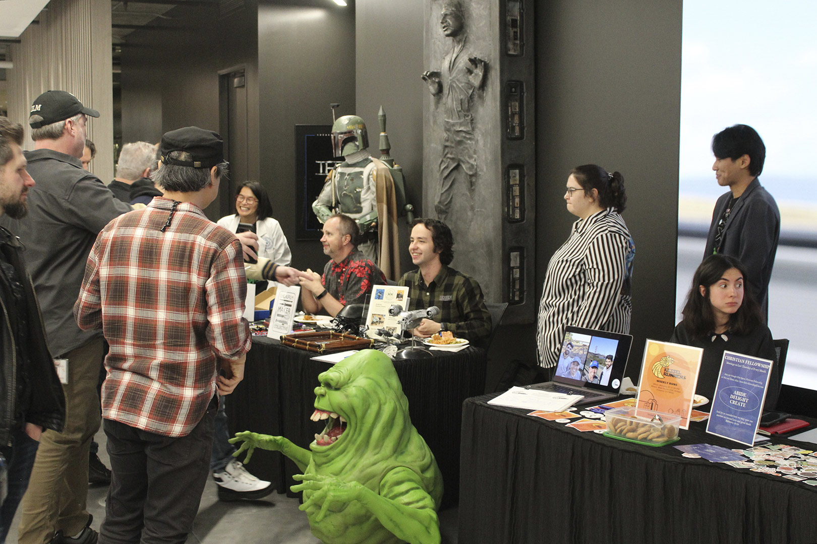 Lucasfilm employees at a maker event.