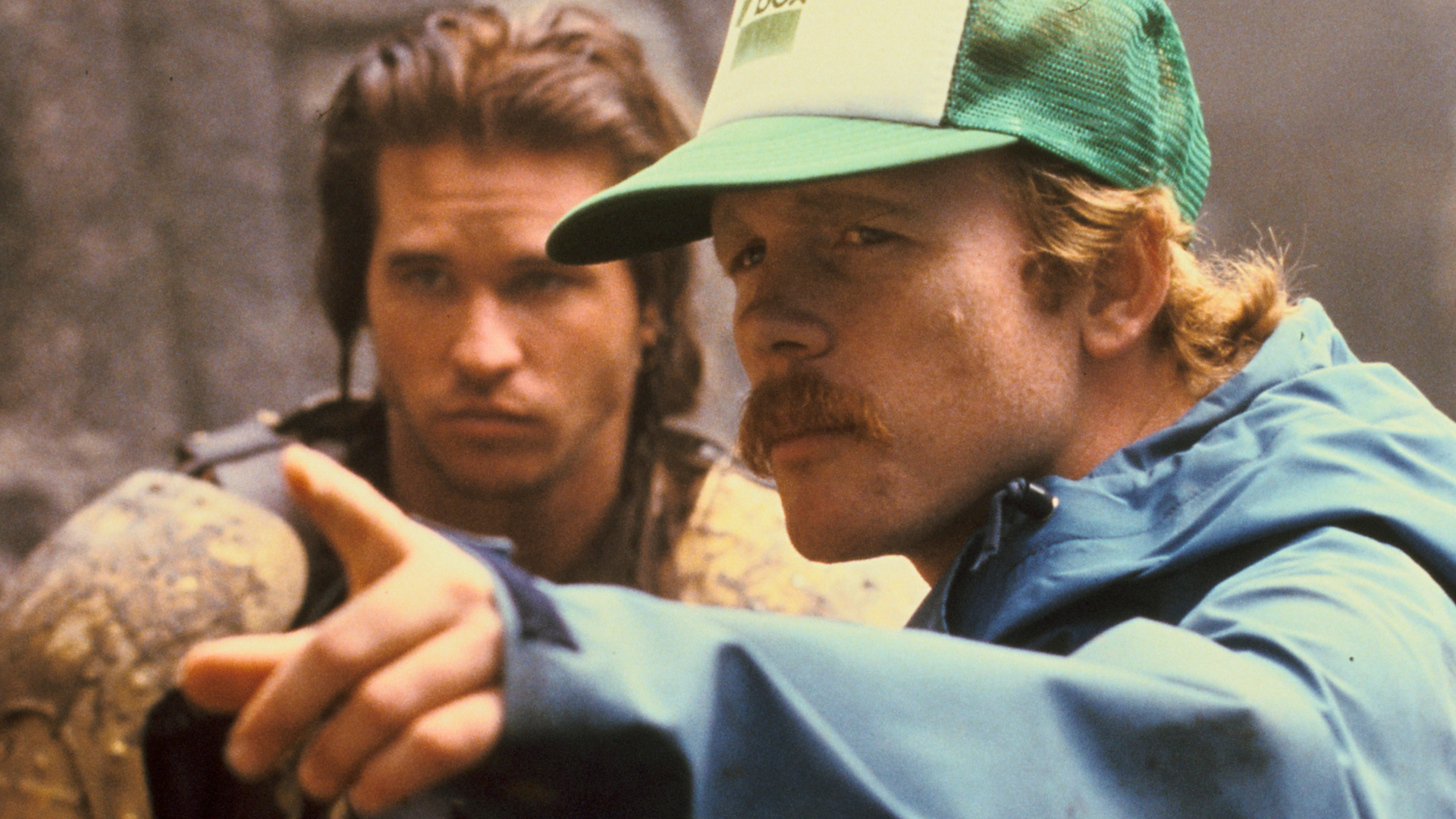 Ron Howard directing Val Kilmer on the set of Willow