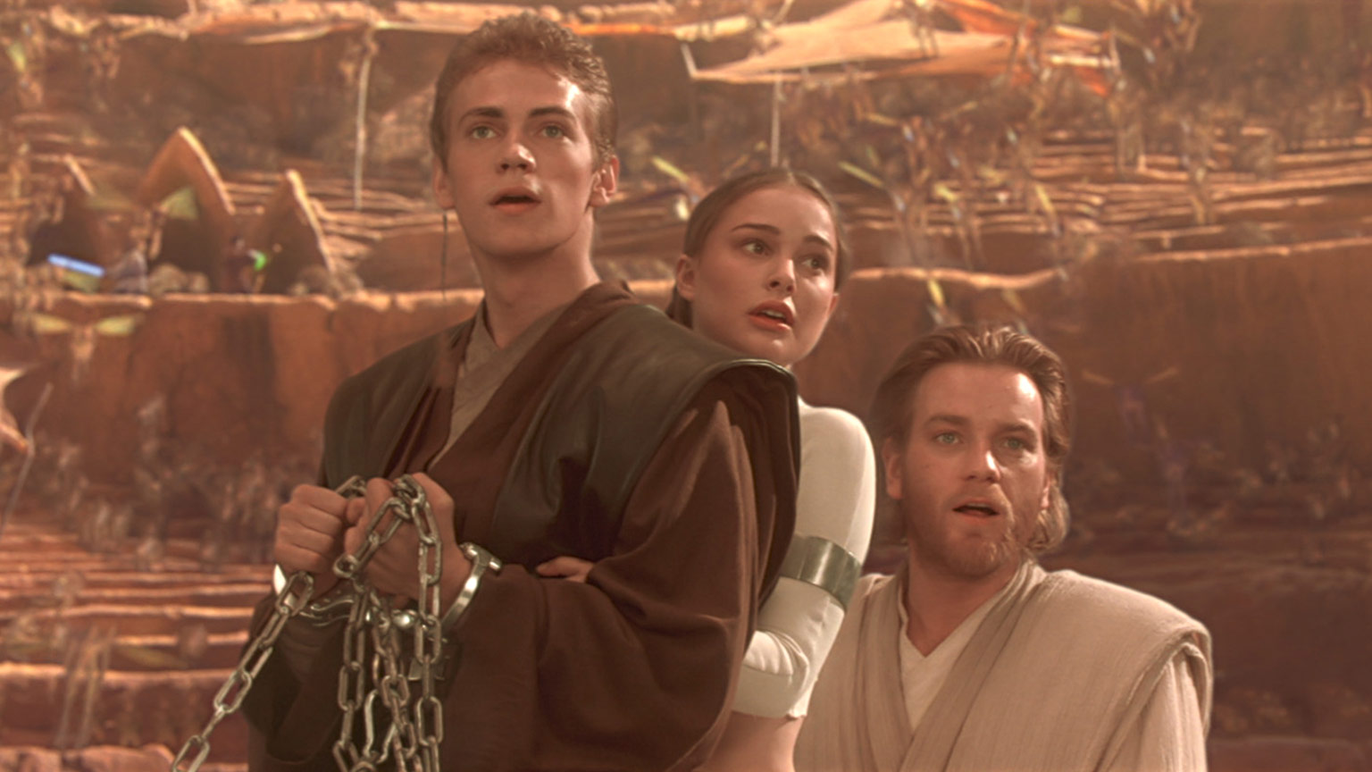 Anakin, Padme, and Obi-Wan
