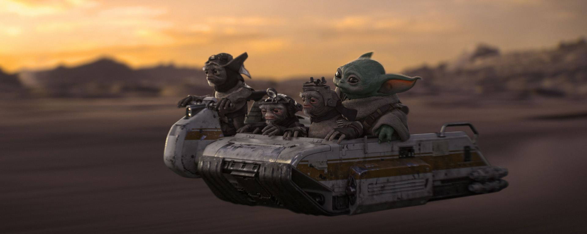A scene in Star Wars: The Mandalorian and Grogu