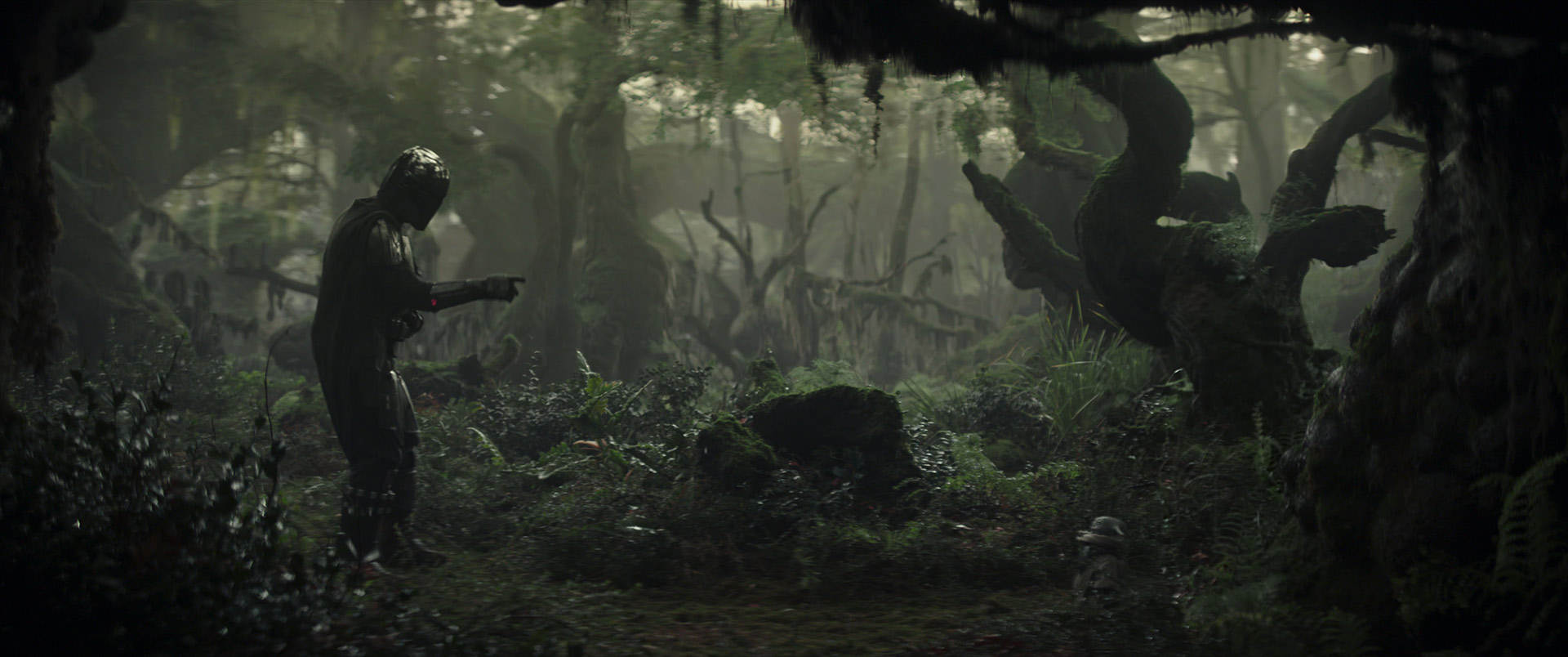 A scene from Star Wars: The Mandalorian and Grogu