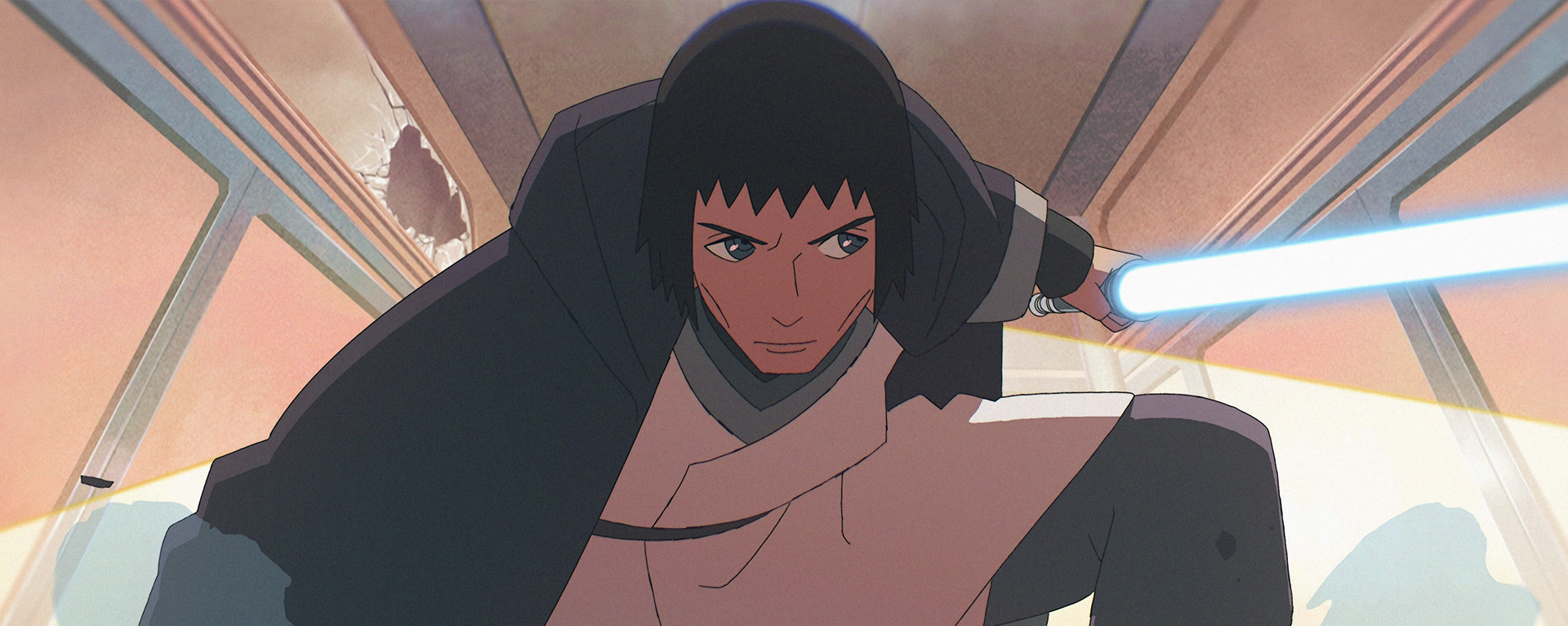 A scene from Star Wars: Visions Presents - The Ninth Jedi