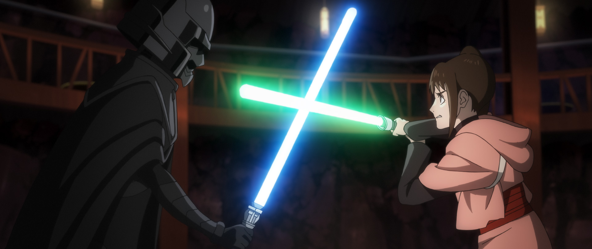A scene from Star Wars: Visions Presents - The Ninth Jedi