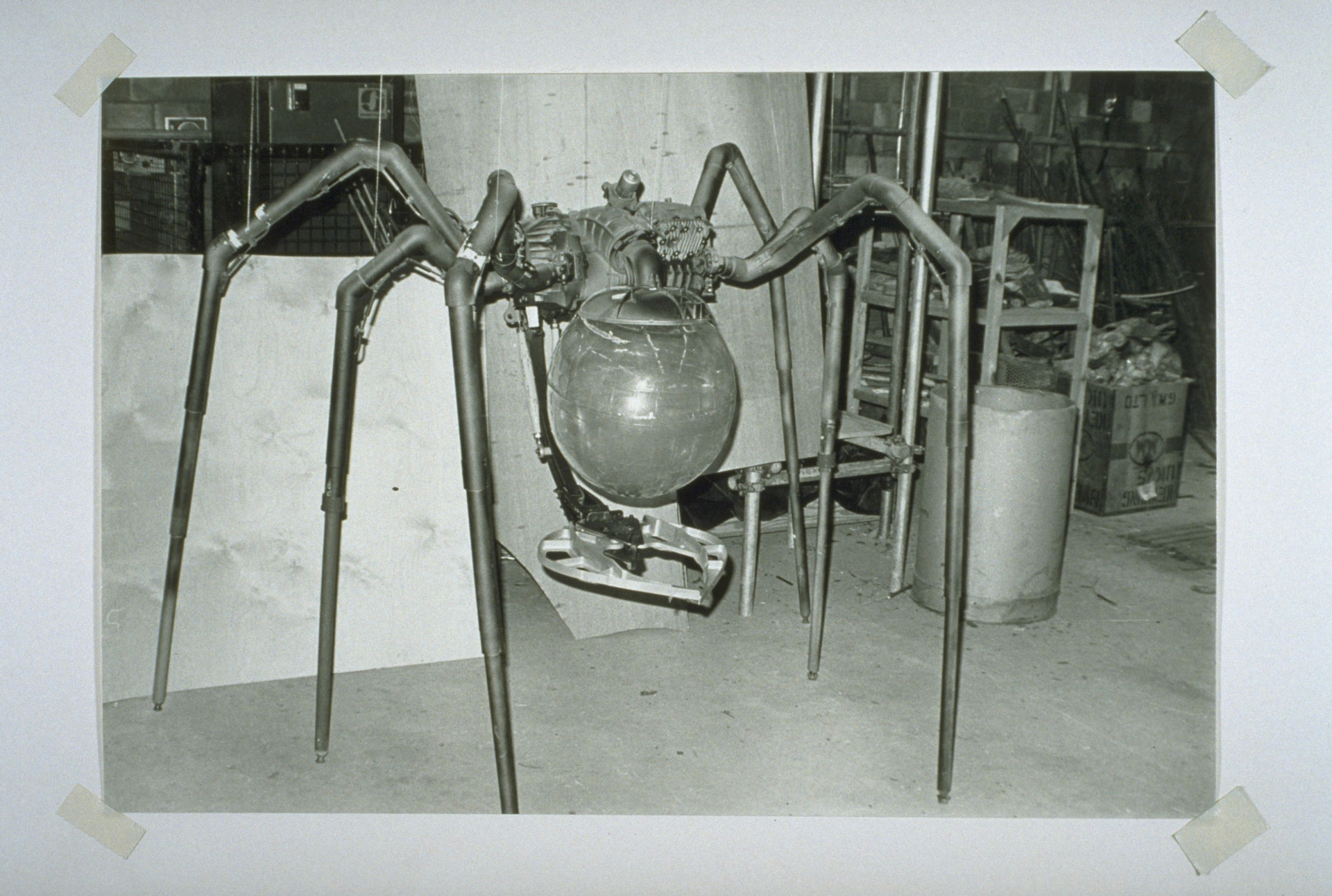 A mechanical spider with fishing line connected to the legs for Return of the Jedi.