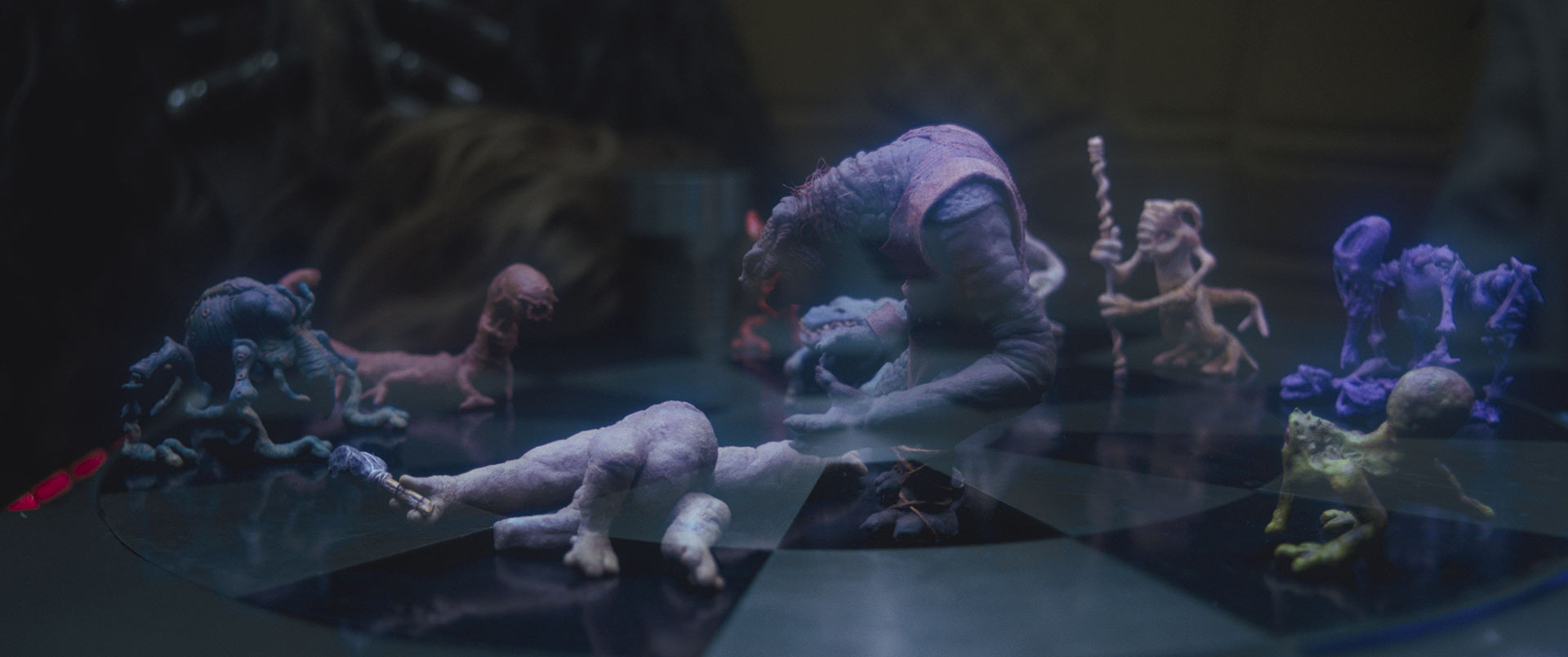A close up of the dejarik table in The Rise of Skywalker.
